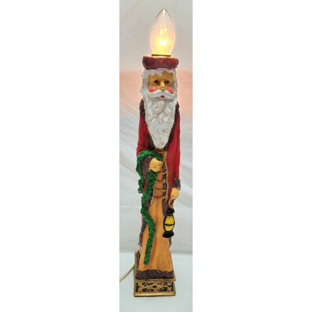 Vintage Pencil Santa Claus 13.5" Candle Lamp Garland Lantern Christmas Decor